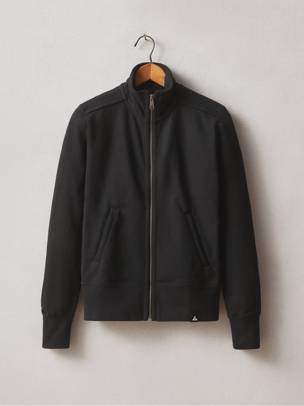 American Giant Womens Moto Full Zip Jacket XL Black